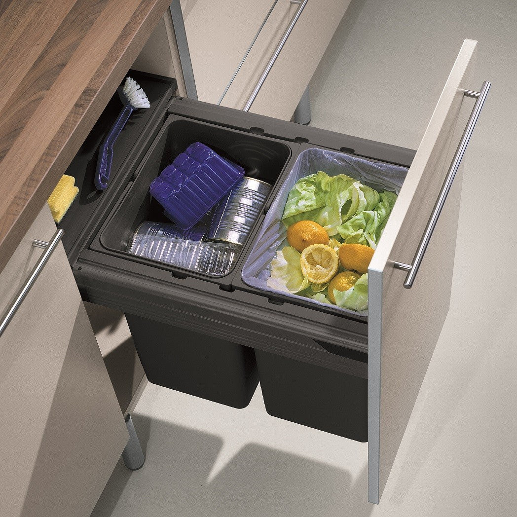 Ninka One2Five Two Compartment 64L Recycler -500mm Door| Binopolis