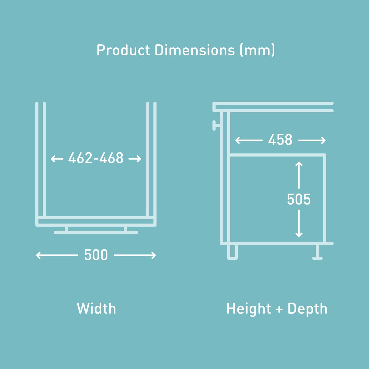 Gollinucci Linea 580 Plus 2 Compartment 80L Recycler: 500mm Door