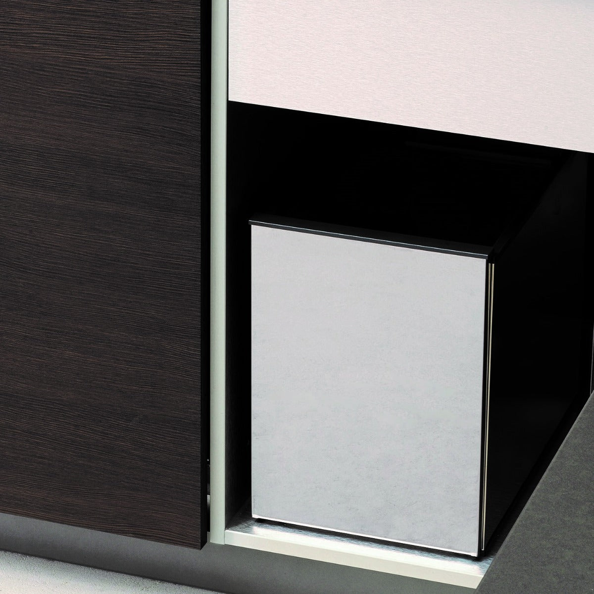 Tecnoinox Premium Stainless Steel 3-Compartment 36L Recycler: 450mm Door