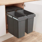 Wesco 2-Compartment 84L Two Bin Set : 600mm Hinged Door