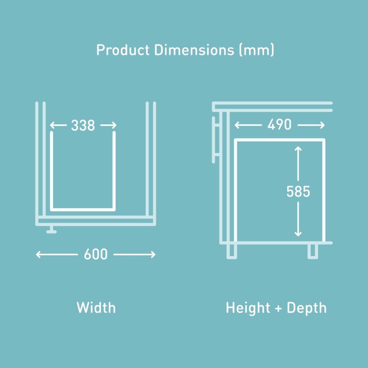 Wesco Big Bio Double 64L 2-Compartment Recycler: for 600mm Cabinet