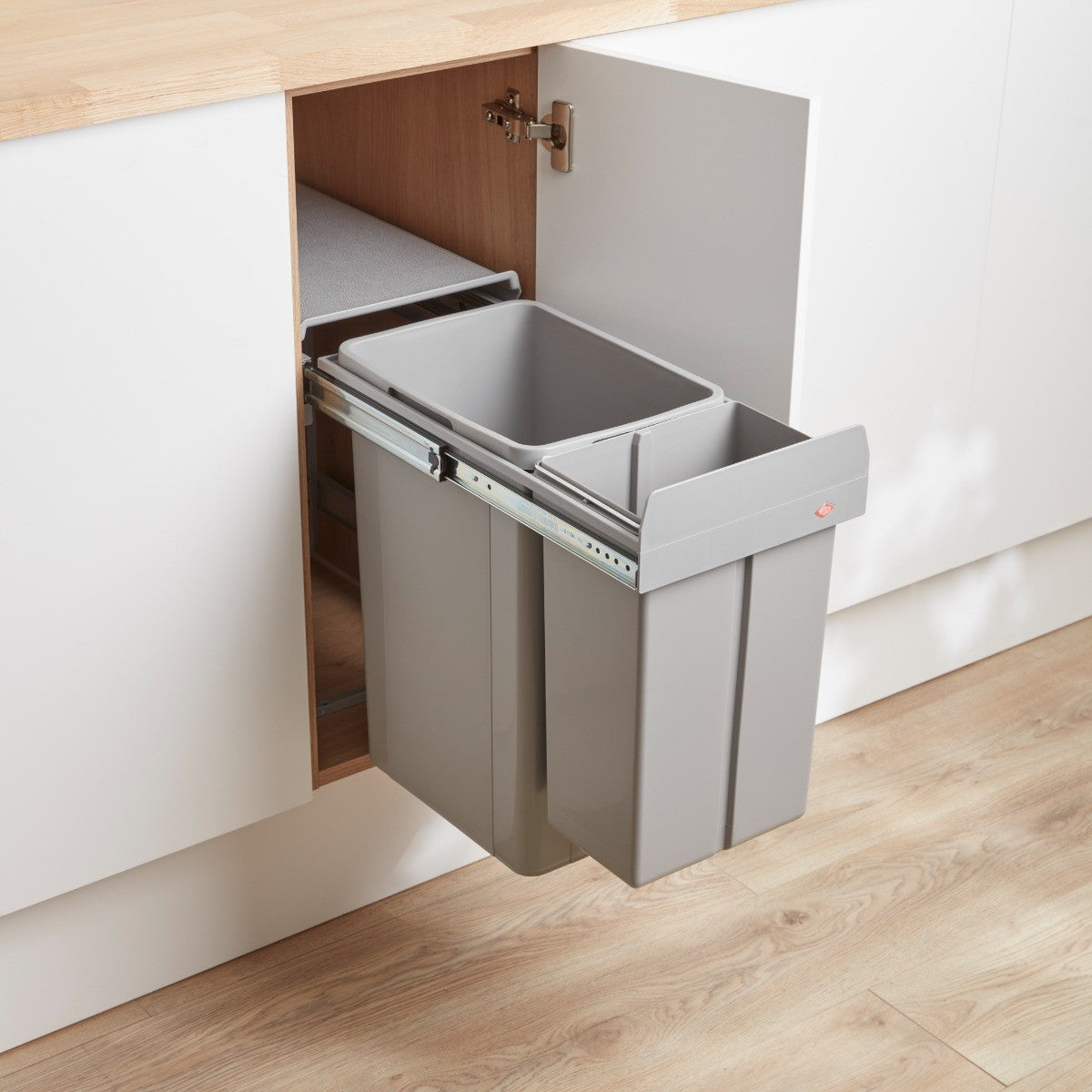 Wesco 36L Pull-Out 2-Compartment Recycler 300mm Hinged Door
