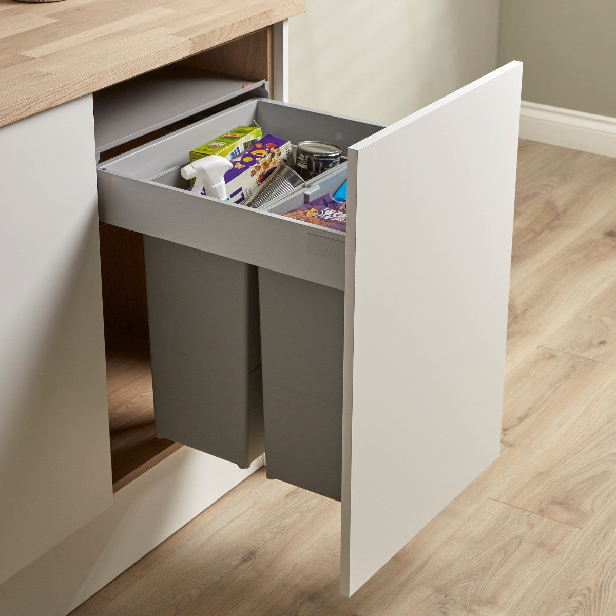 Wesco Pullboy-Z 58L 2-Compartment Recycler: 450mm Door