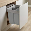 Wesco Pullboy-Z 3 compartment 82 Litre in-cupboard kitchen  recycling bin for 600mm wide cabinet 827WS682-85