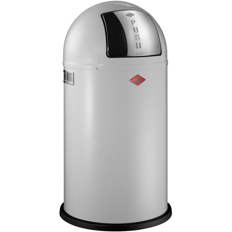 Wesco Pushboy Single Compartment 50 Litre Kitchen Bin in White: 175831-01