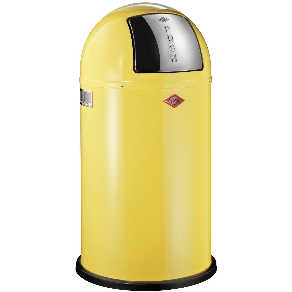 Wesco Pushboy Single Compartment 50 itreL Kitchen Bin in Yellow: 175831-19