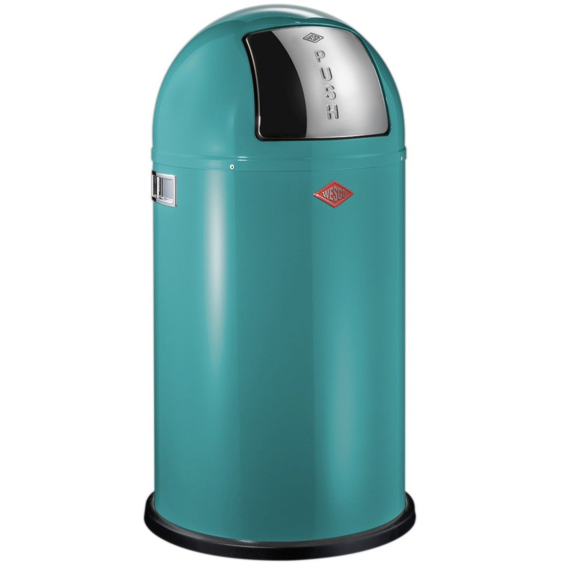 Wesco Pushboy Single Compartment 50 Litre Kitchen Bin in Turquoise: 175831-54