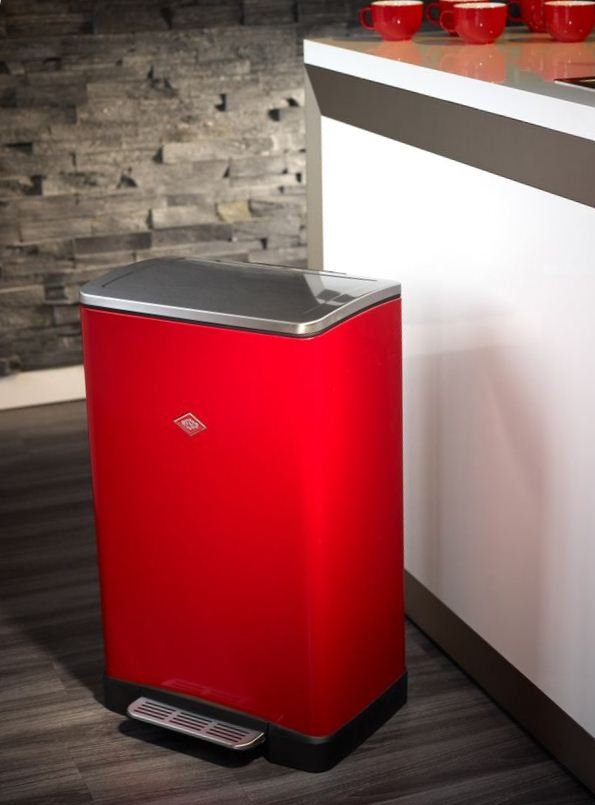 Wesco Big Double Boy 2-Compartment 36L Kitchen Recycling Bin - Matt Sand