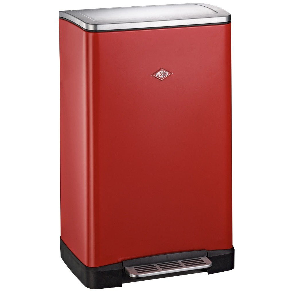 Wesco Big Double Boy 2-Compartment 36 Litre Kitchen Recycling Bin in Red : 381411-02
