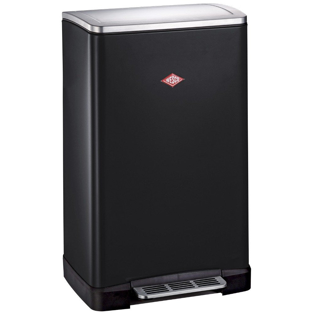 Wesco Big Double Boy 2-Compartment 36 Litre Kitchen Recycling Bin in Matt Black: 381411-73
