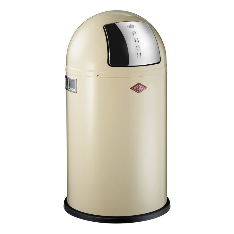 Wesco Pushboy Junior Single Compartment 22 Litre Kitchen Bin in Almond: 175531-23