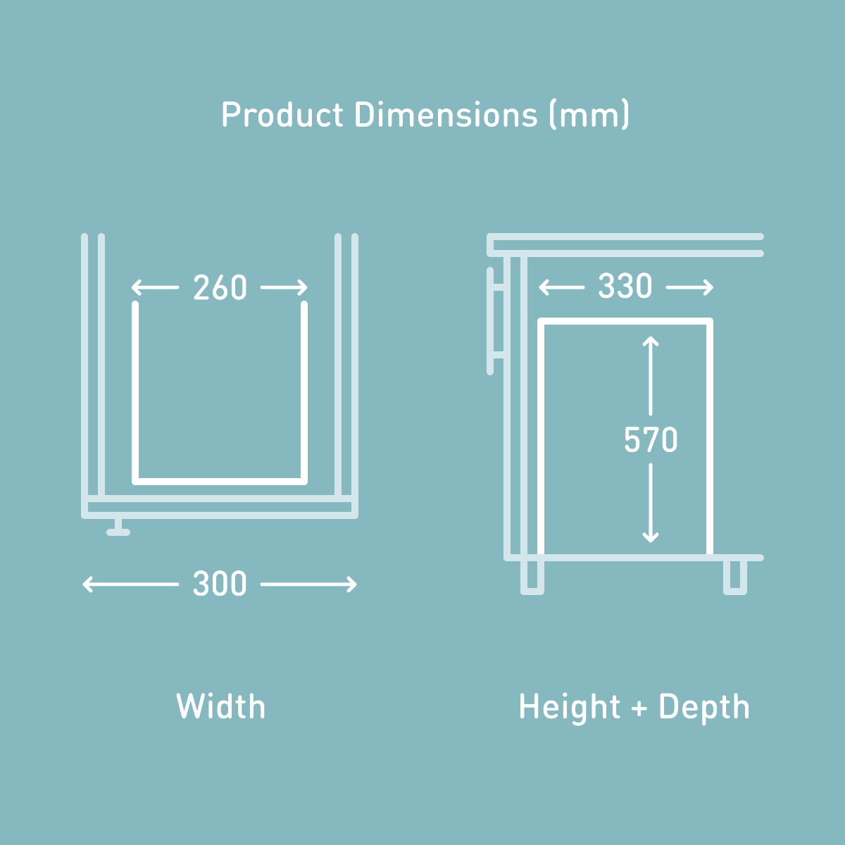 Wesco Bio Single Compartment 32L Pull-out Bin: 300mm Door