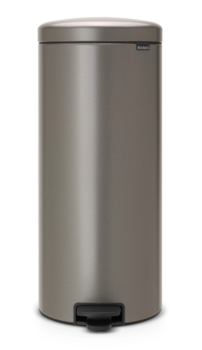 Brabantia New Icon Single Compartment 30 Litre Kitchen Pedal Bin in Platinum: 114441
