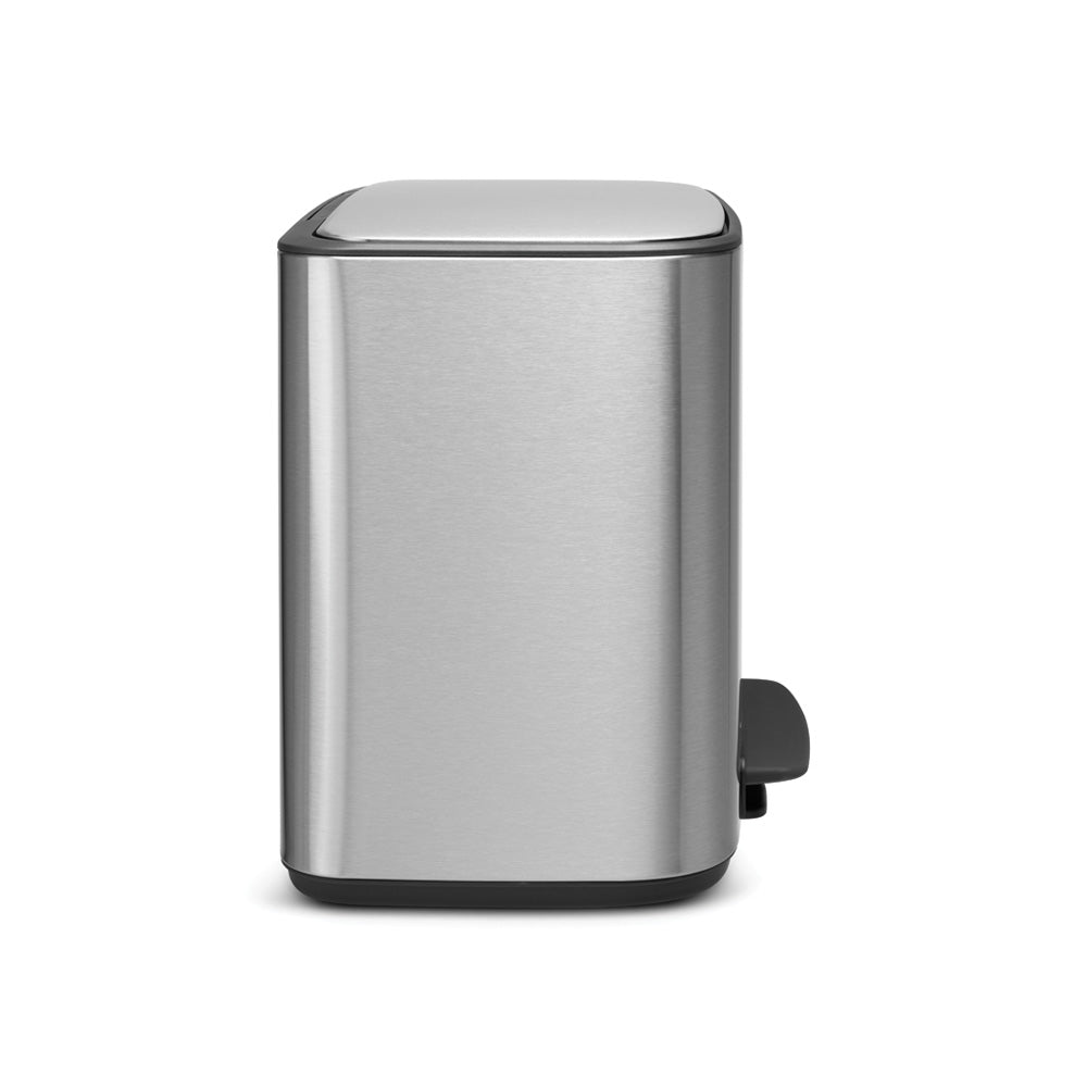 Brabantia Bo Pedal 2-Compartment 34L Kitchen Recycling Bin - Matt Steel