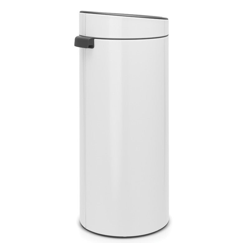 Brabantia Touch Single Compartment Round 30L Kitchen Bin - White