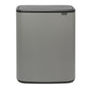 Brabantia Bo Touch 2-Compartment 60 Litre Kitchen Recycling Bin in Concrete Grey: 221460