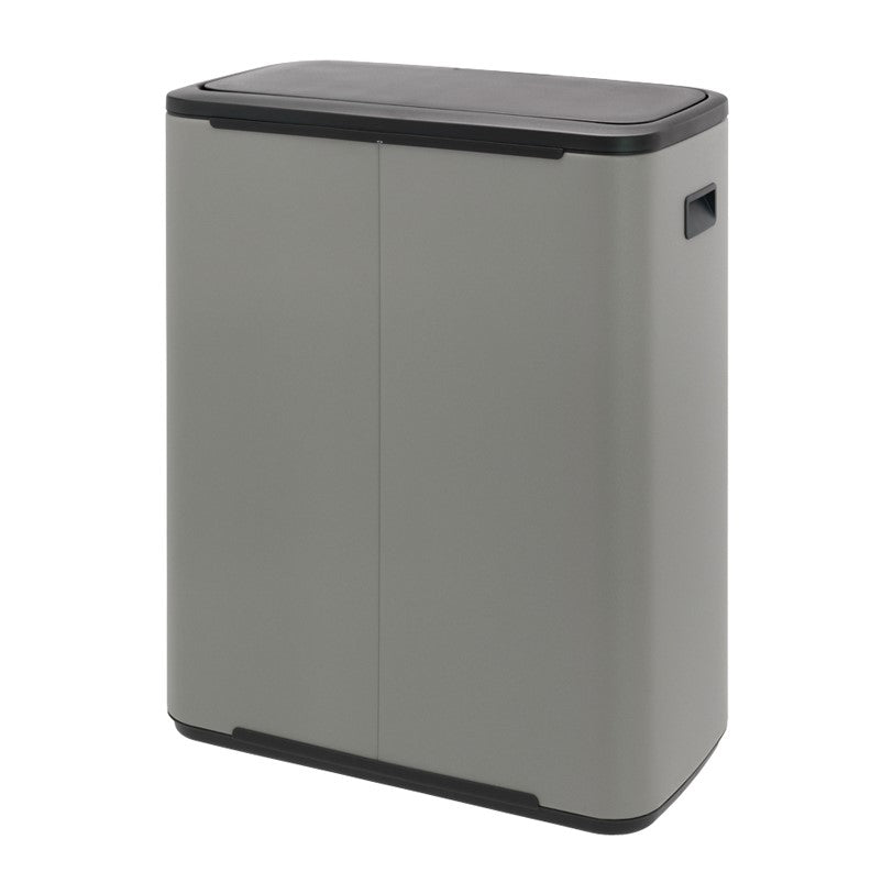 Brabantia Bo Touch 2-Compartment 60 Litre Recycling Bin - Platinum