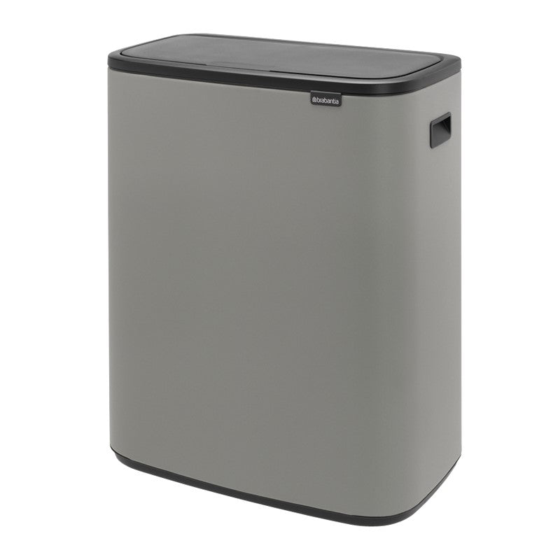 Brabantia Bo Touch 2-Compartment 60 Litre Recycling Bin - Concrete Grey