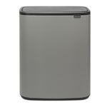 Brabantia Bo Touch Single Compartment 60 Litre Kitchen Bin in Concrete Grey: 223129