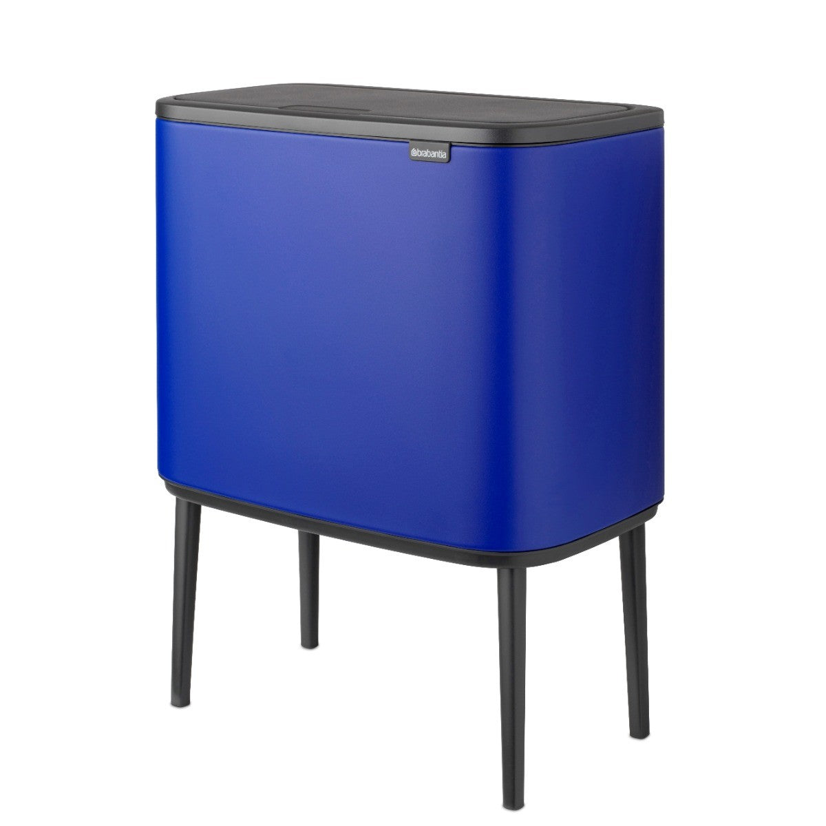 Brabantia Bo Touch 2-Compartment 34 Litre Kitchen Recycling Bin in Mineral Powerful Blue: 208348