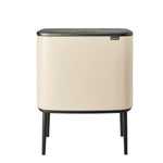 Brabantia Bo Touch 3-Compartment 33 Litre Kitchen Recycling Bin in Soft Beige: 201608