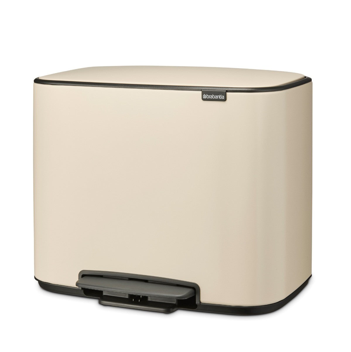 Brabantia Bo Pedal 3-Compartment 33L Kitchen Recycling Bin in Soft Beige 202346