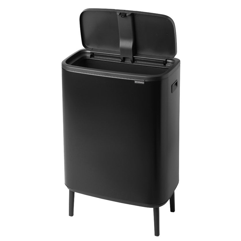 Brabantia Bo Hi Touch Single Compartment 60 Litre Kitchen Bin - Matt Black