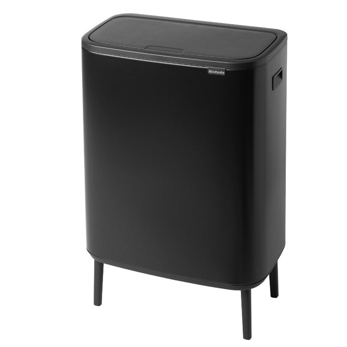 Brabantia Bo Hi Touch Single Compartment 60 Litre Kitchen Bin - Matt Black