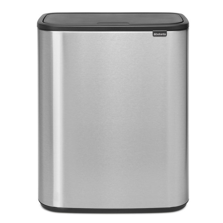 Brabantia Bo Touch 2-Compartment 60 Litre Kitchen Recycling Bin in Matt Steel: 221422