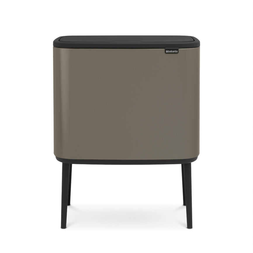 Brabantia Bo Touch 2-Compartment 34 Litre Kitchen Recycling Bin in Platinum: 316142