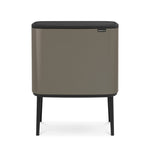 Brabantia Bo Touch 3-Compartment 33 Litre Kitchen Recycling Bin in Platinum: 316043