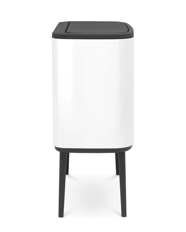 Brabantia Bo Touch 3-Compartment 33L Kitchen Recycling Bin - White