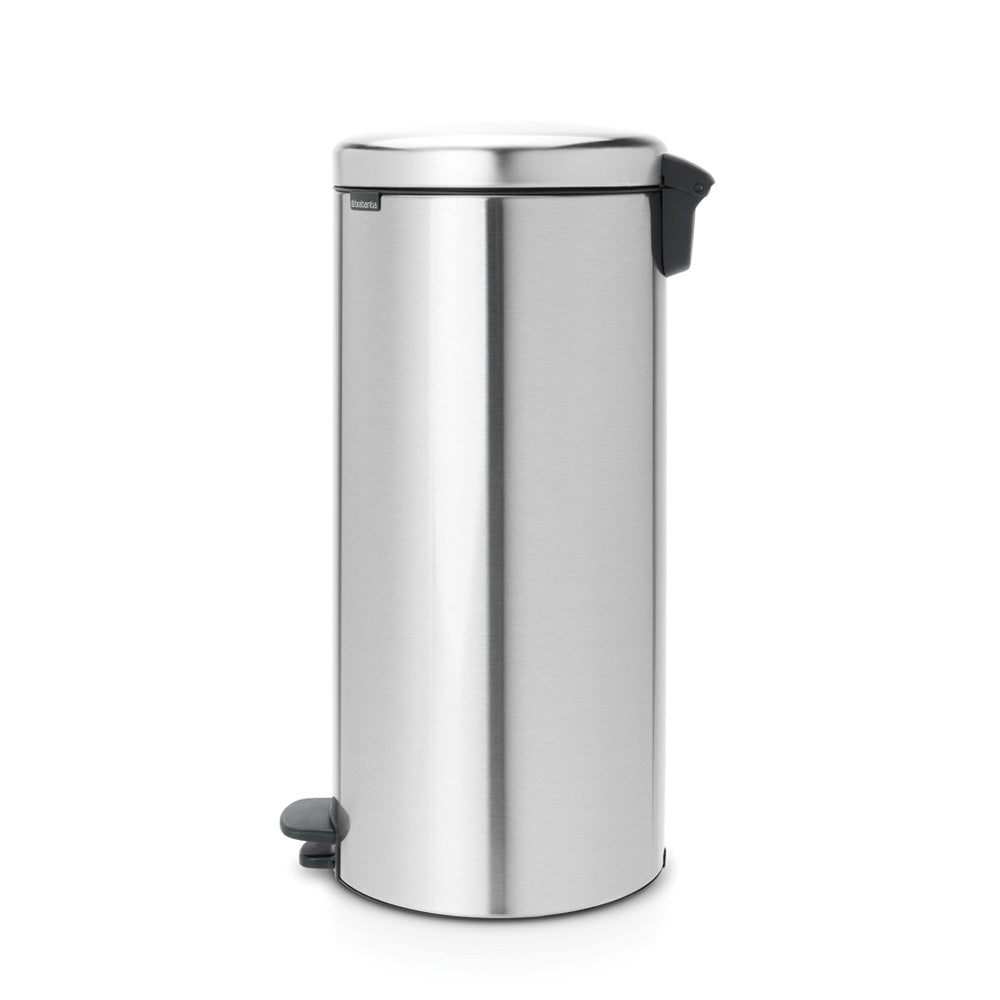 Brabantia New Icon Single Compartment 30L Kitchen Pedal Bin - Matt Fingerprint Proof Steel