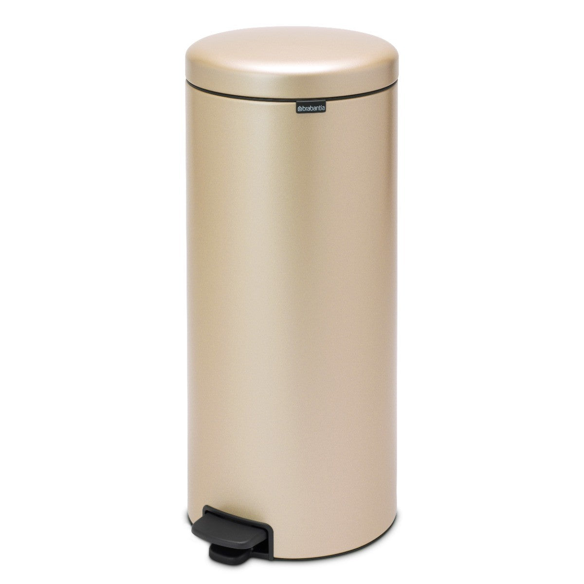 Brabantia New Icon Single Compartment 30L Kitchen Pedal Bin - Metallic Gold