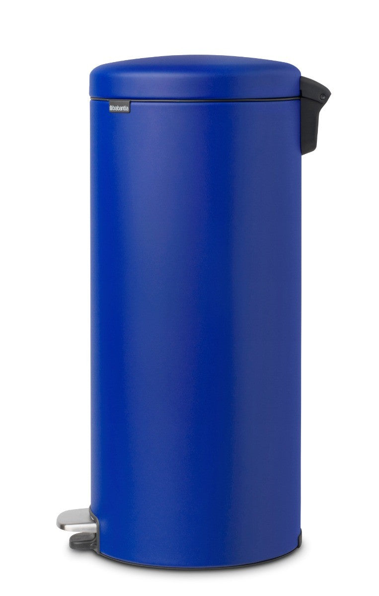Brabantia New Icon Single Compartment 30L Kitchen Pedal Bin - Mineral Powerful Blue