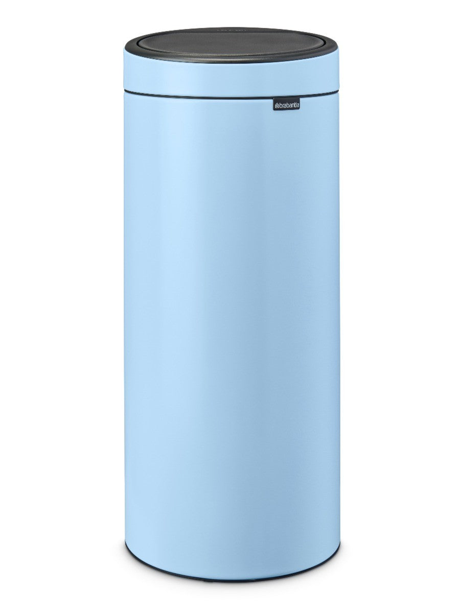 Brabantia Brabantia Single Compartment 30 Litre Round Touch Opening Kitchen Bin in Dreamy Blue: 202728