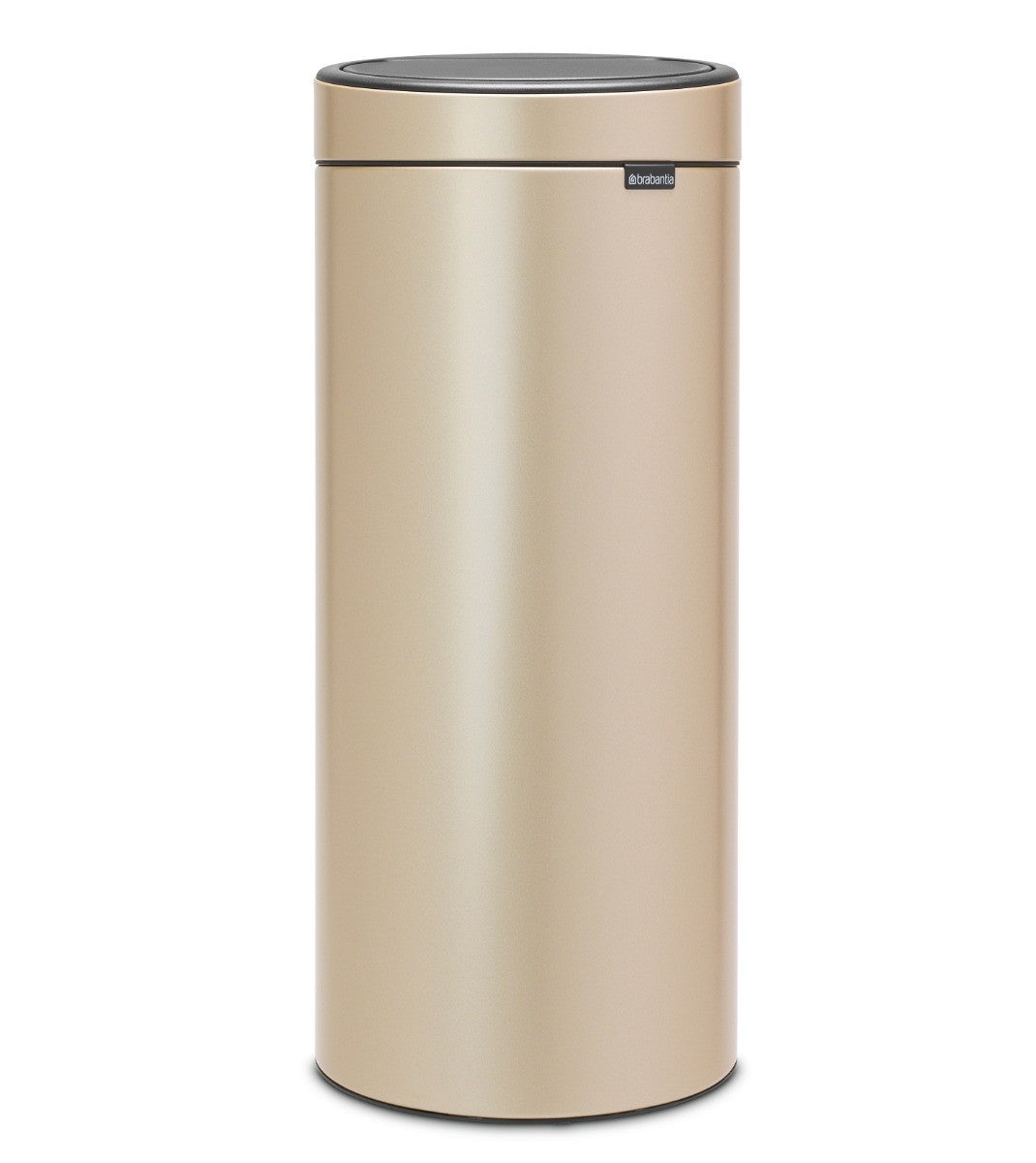 Brabantia Single Compartment 30 Litre Round Touch Opening Kitchen Bin in Metallic Gold: 304507
