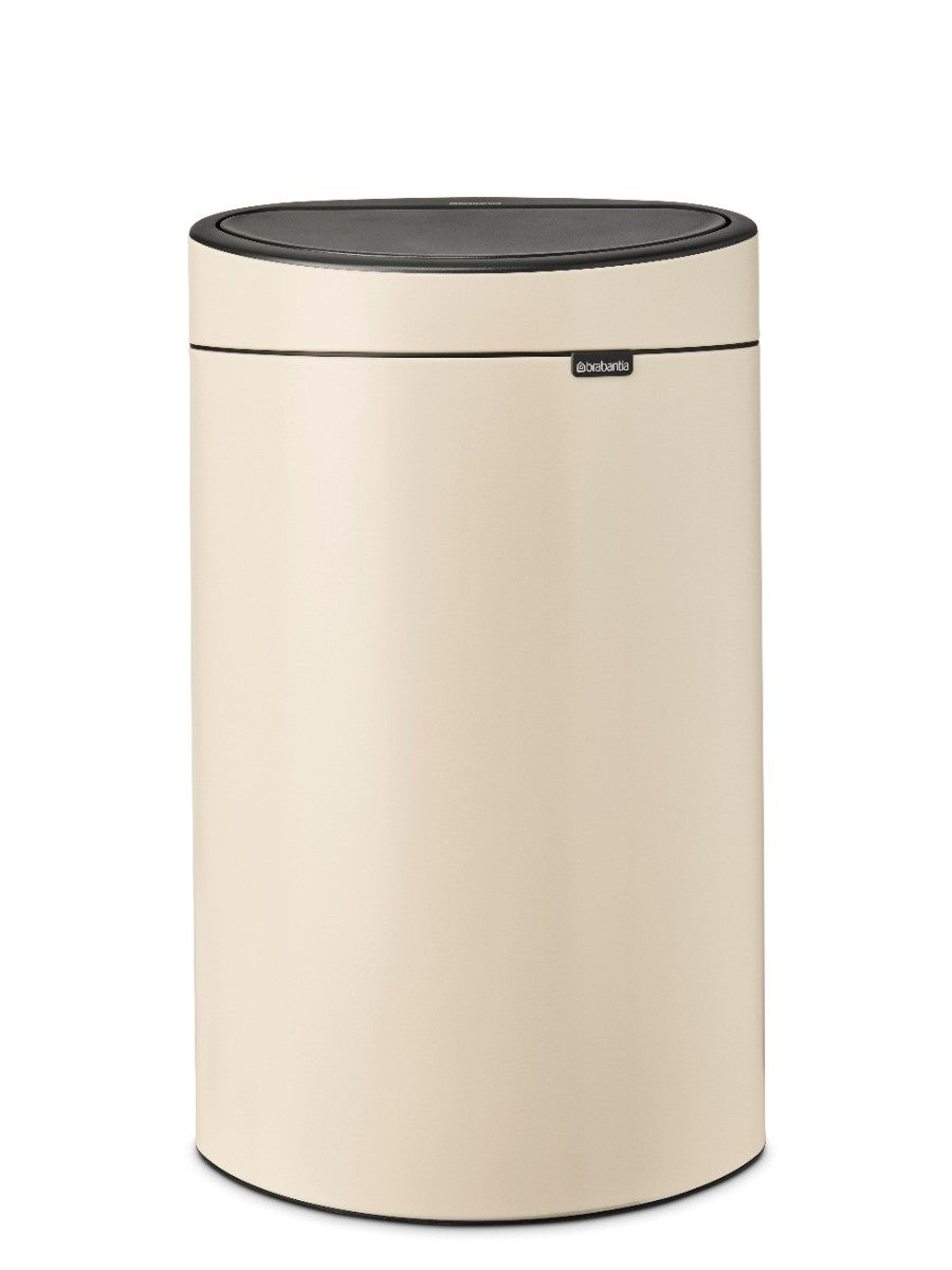 Brabantia Touch Single Compartment 40 Litre Kitchen Bin in Soft Beige: 200748