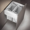 Gollinucci Linea 580 Plus 2 Compartment 80L Laundry Bin great for use in utility rooms or kitchens