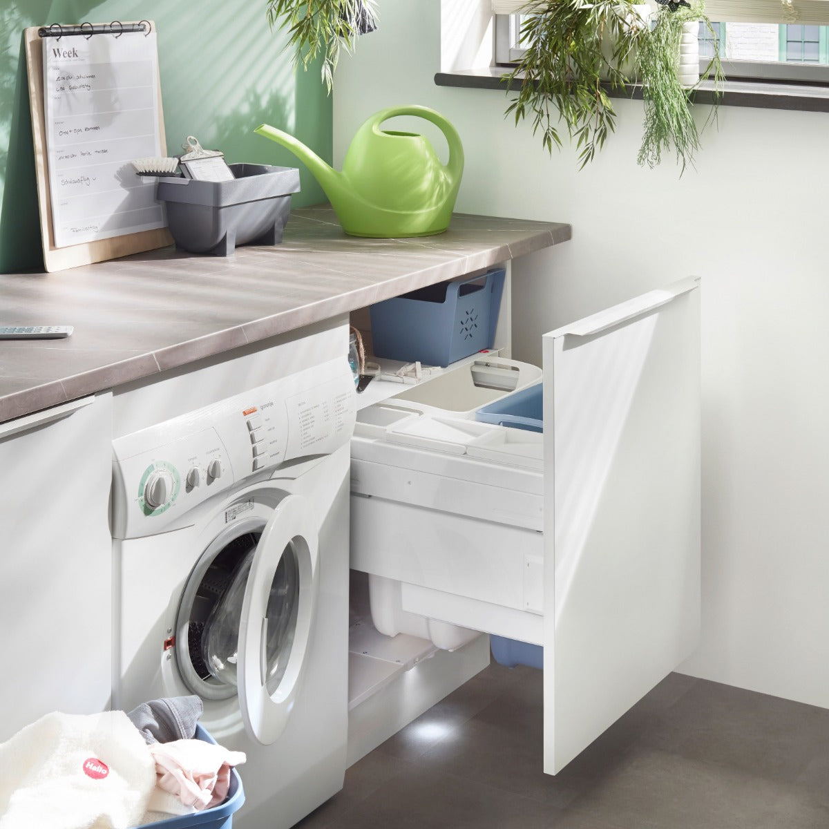 Hailo 4 Compartment Built in Laundry Bin 80.5L: 600mm Door