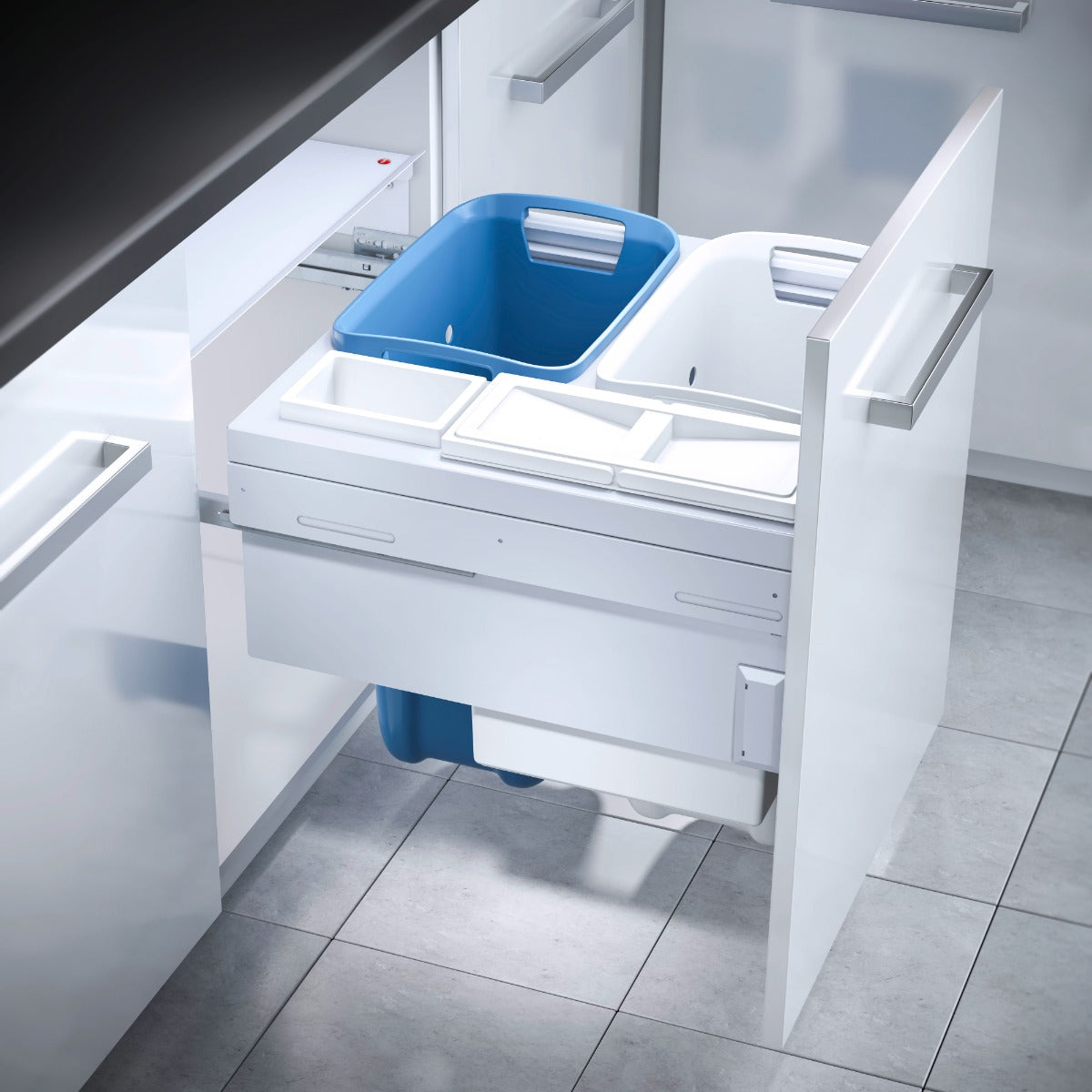 Hailo 4 Compartment Built in Laundry Bin 80.5L: 600mm Door