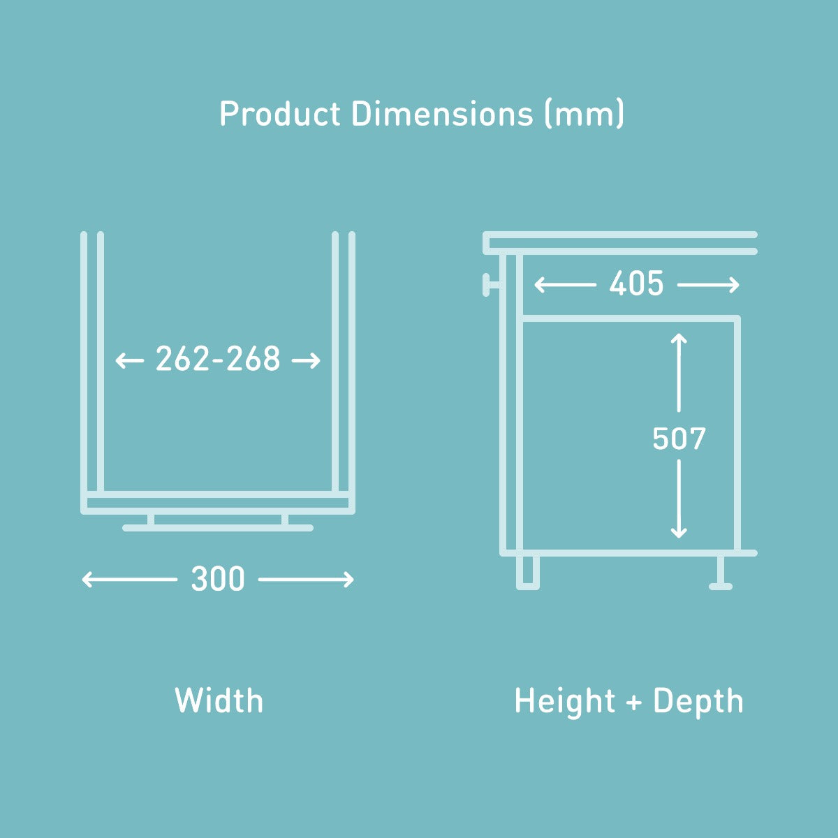 Hailo Cargo Synchro Single Compartment 30L Bin: 300mm Door