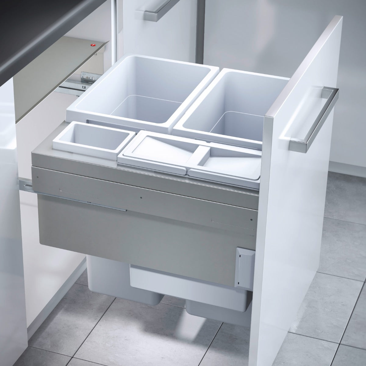 Four Compartment In-cupboard Kitchen Bins with 4 Compartments – Binopolis Ltd