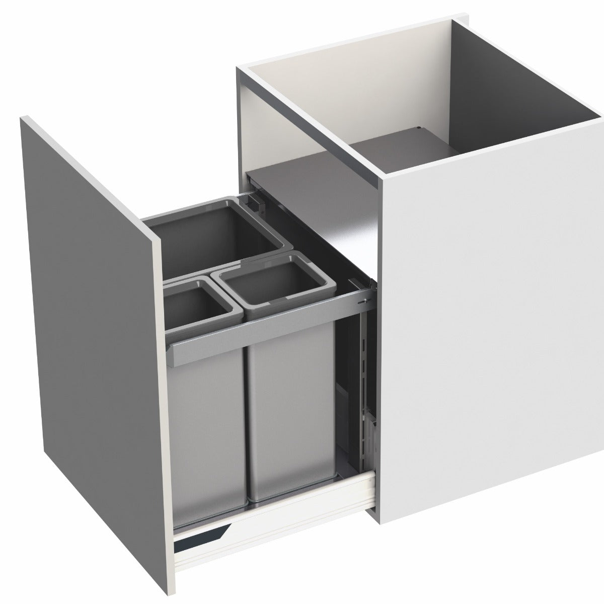 Tecnoinox Premium Aluminium 3-Compartment  89L Recycler: 600mm Door
