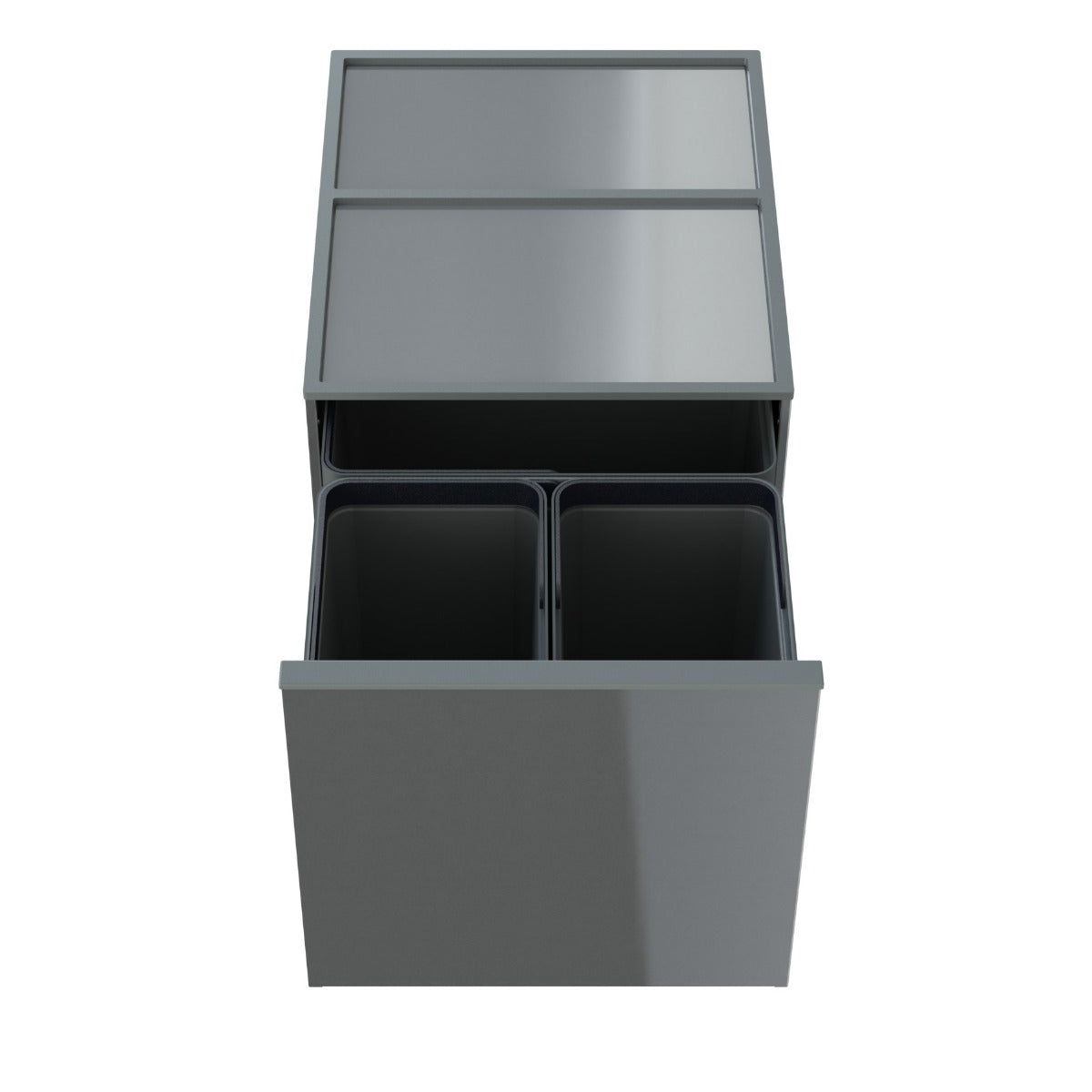 Tecnoinox Premium Stainless Steel 3-Compartment 36L Recycler: 450mm Door