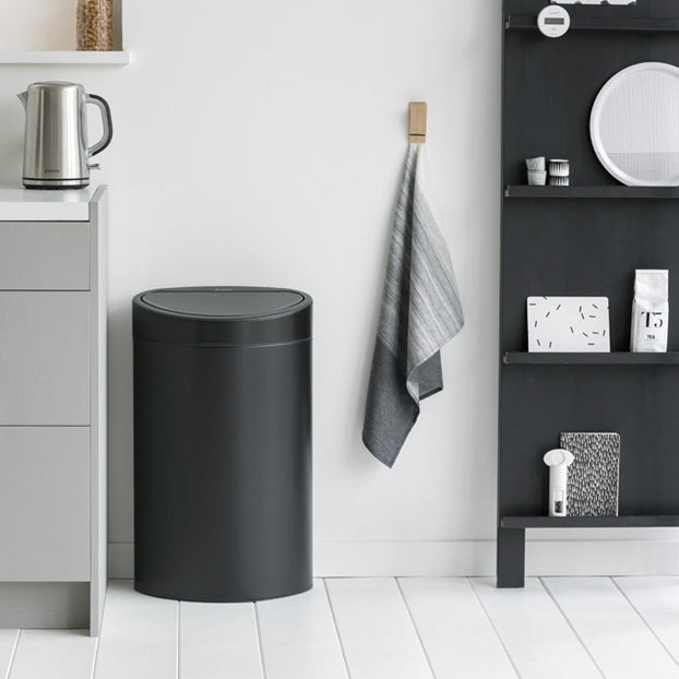 Brabantia Touch Single Compartment 40L Kitchen Bin - Matt Black