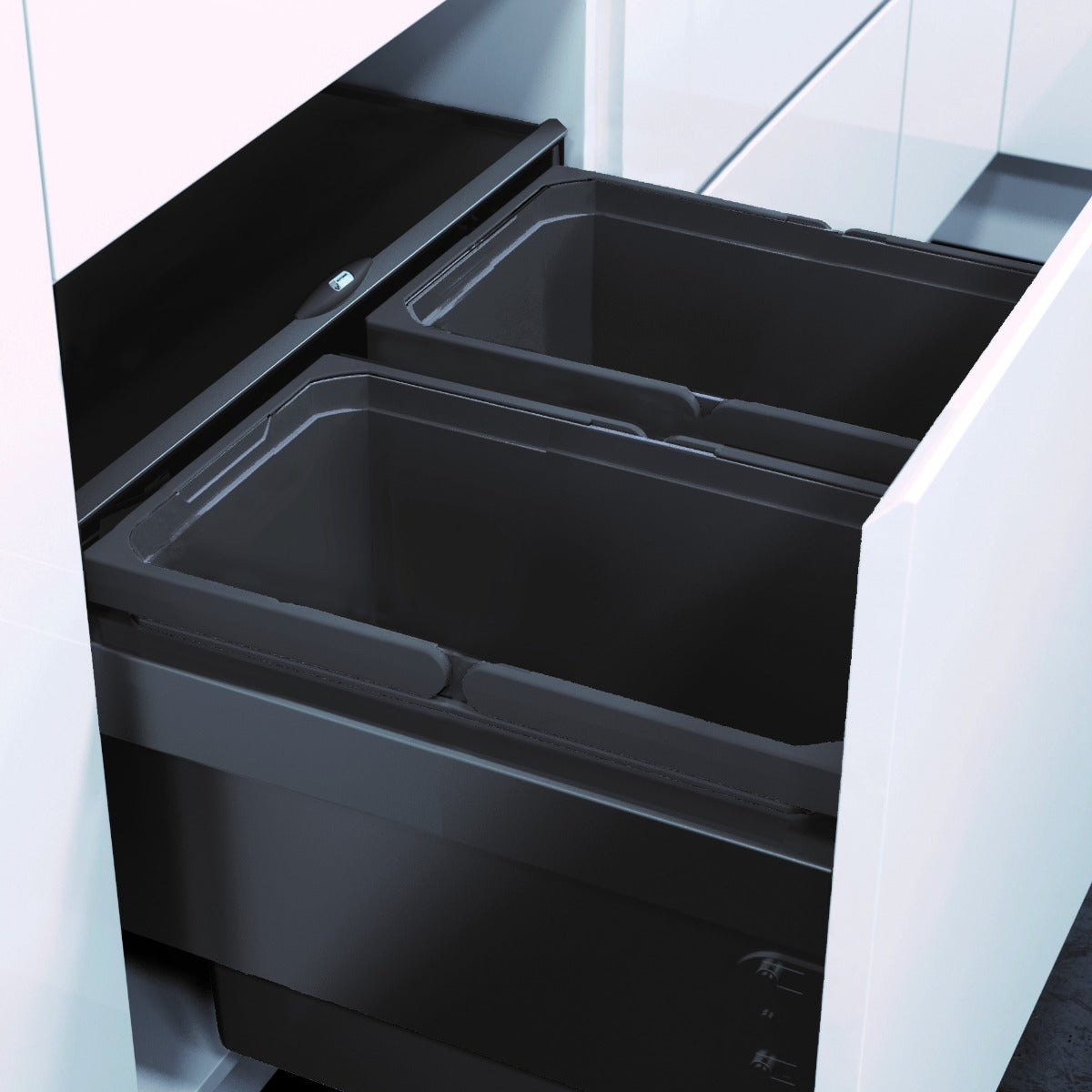 Vauth-Sagel ES-Pro 2-Compartment 42L Recycler - Lava Grey: 450mm Door