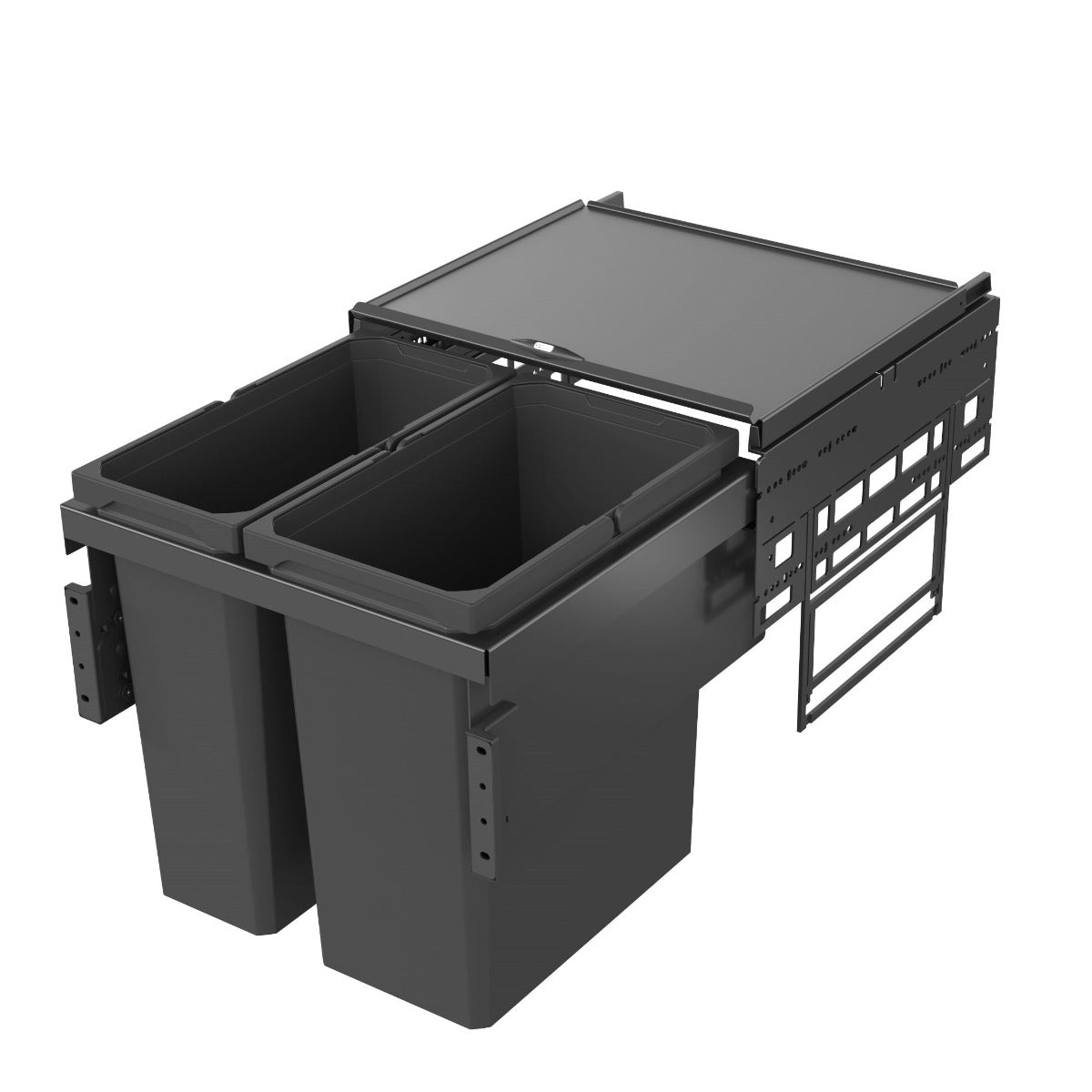 Vauth-Sagel ES-Pro 2-Compartment 49L Recycler - Lava Grey: 500mm Door