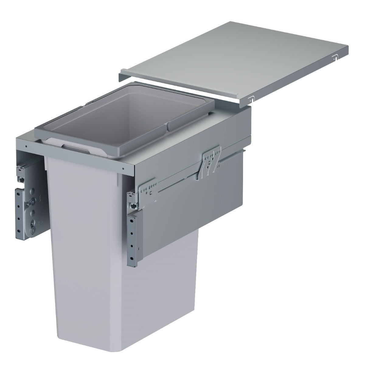 Vauth-Sagel ES-Pro Single Compartment 44L In-cupboard Bin - Silver Grey: 400mm Door - 476mm Deep