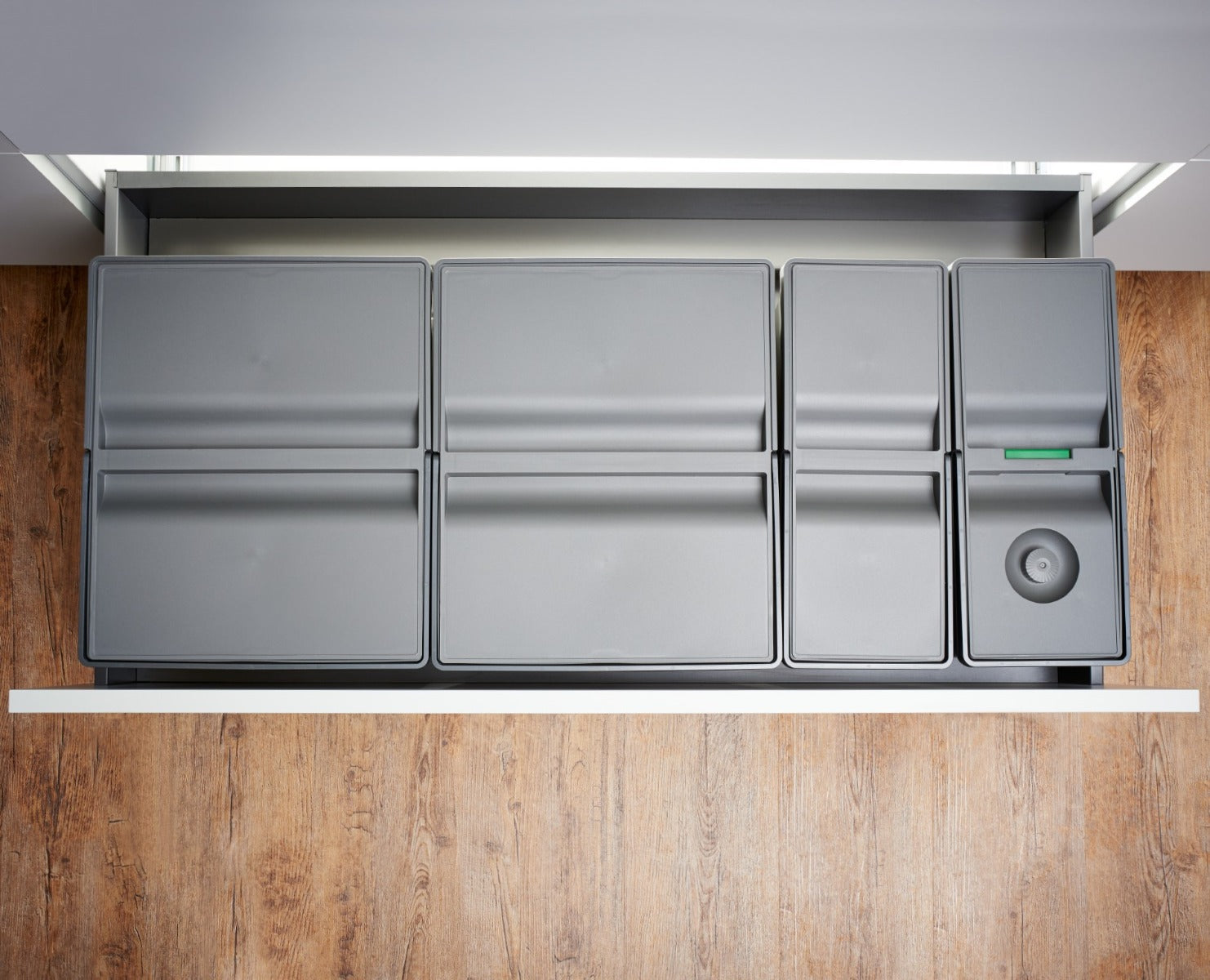 Wesco Pullboy-9XL Drawer 4-Compartment 74L Recycling Set: 1000mm Drawer